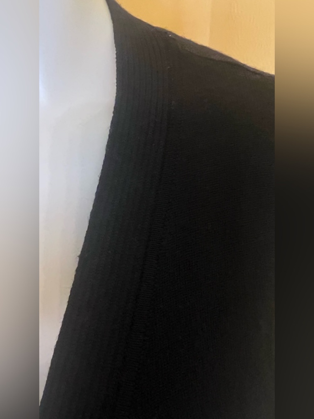 Diane von Furstenberg DVF Black 100% Merino Wool Wrap Sweater Dress, P (Small) - Picture 6 of 11